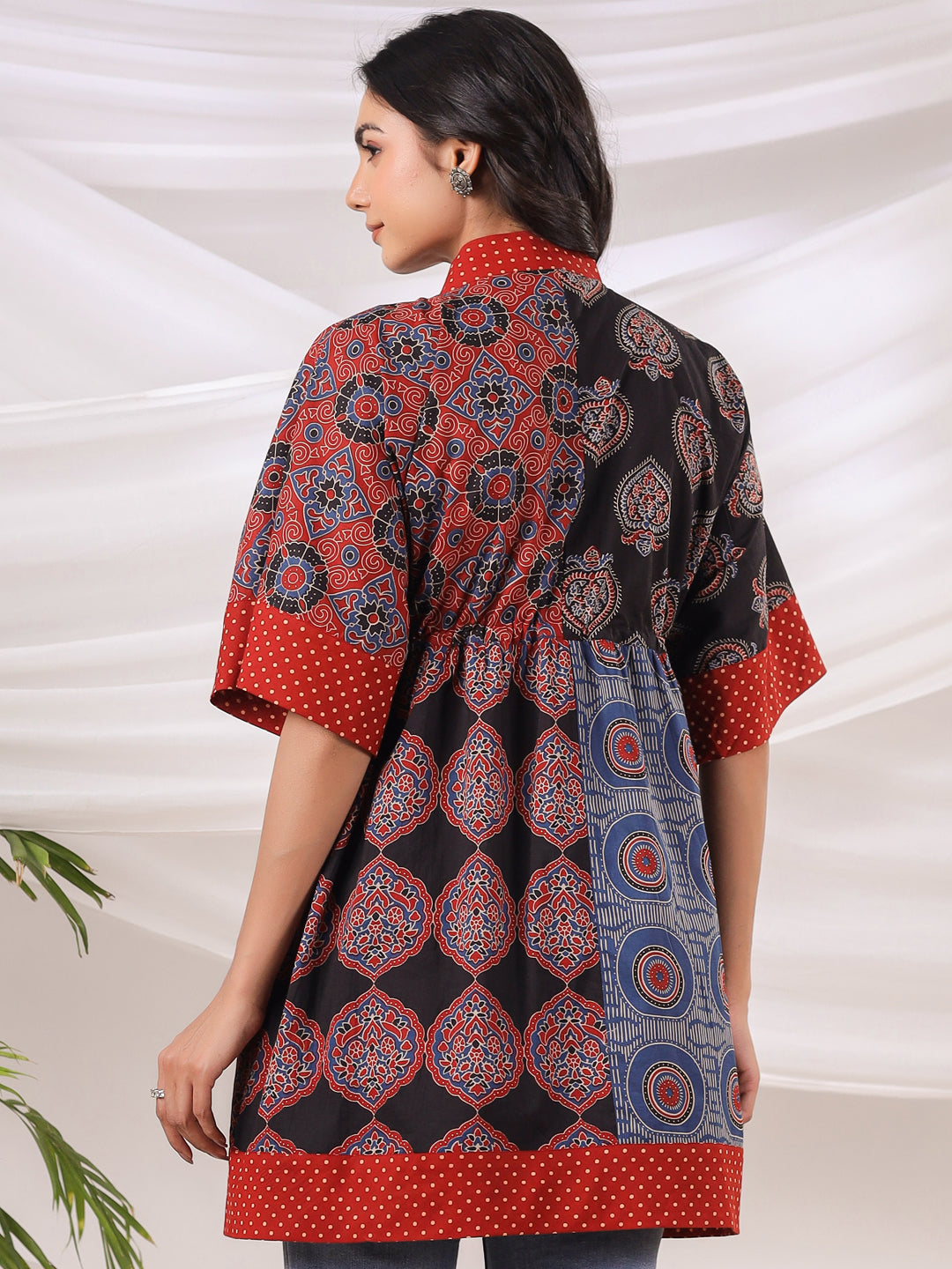 Ajrakh Printed One Size Kaftan Top