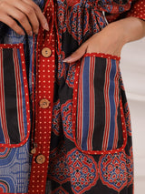 Ajrakh Printed One Size Kaftan Top