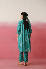 Green Bandhej Printed Co-ord Set