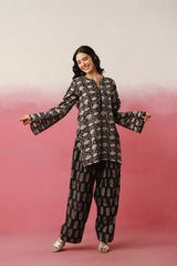 (Pre-Order) Pure Cotton Hand Block Printed Farshi Kurta Set