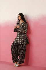 (Pre-Order) Pure Cotton Hand Block Printed Farshi Kurta Set