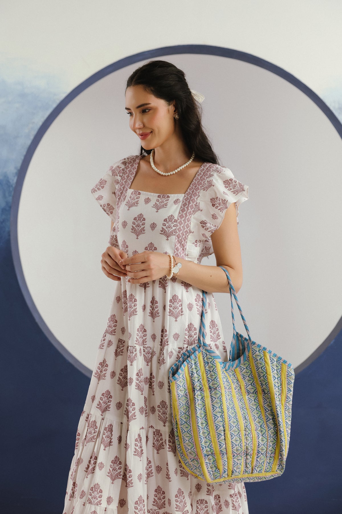 Neel Ambar Quilted Boho Tote Bag