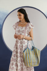 Neel Ambar Quilted Boho Tote Bag