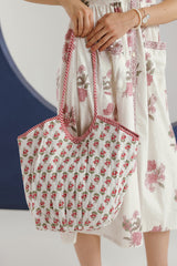Phoolwari Quilted Boho Tote Bag