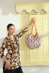 Marigold Tote Quilted Boho Tote Bag