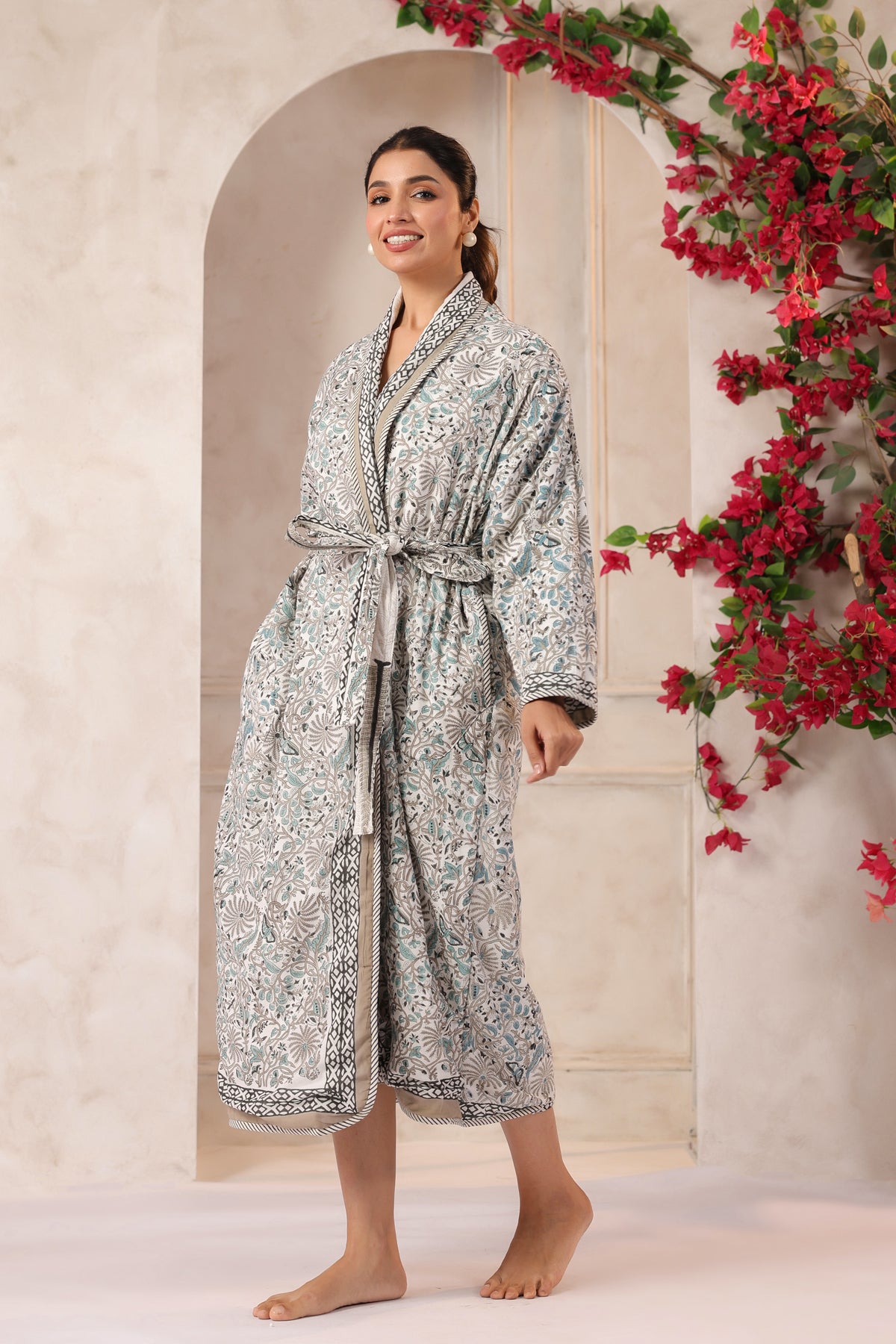 Persian Mughal Printed Reversible Quilted Robes