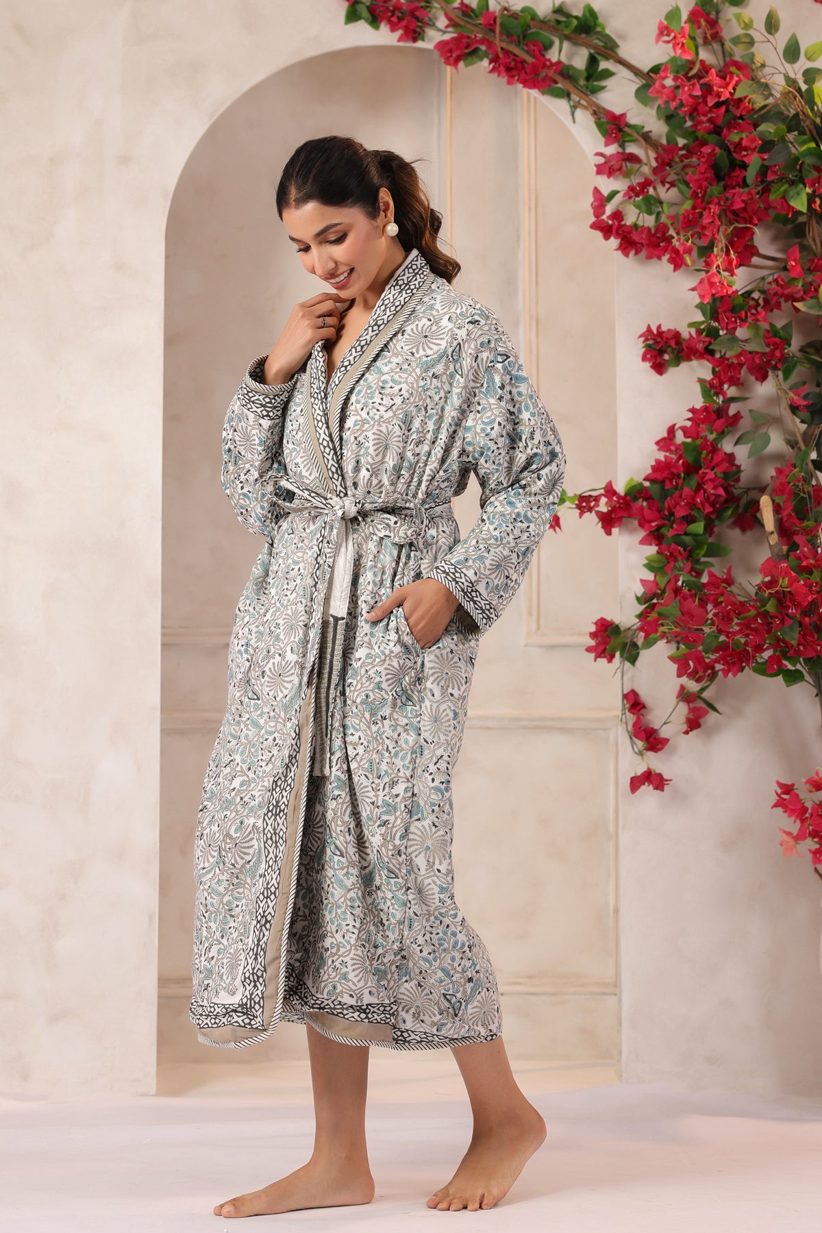 Persian Mughal Printed Reversible Quilted Robes