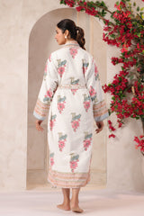 Lotus Bloom Printed Reversible Quilted Robes
