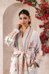 Lotus Bloom Printed Reversible Quilted Robes