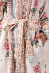 Lotus Bloom Printed Reversible Quilted Robes