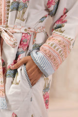 Lotus Bloom Printed Reversible Quilted Robes