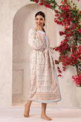 Lotus Bloom Printed Reversible Quilted Robes