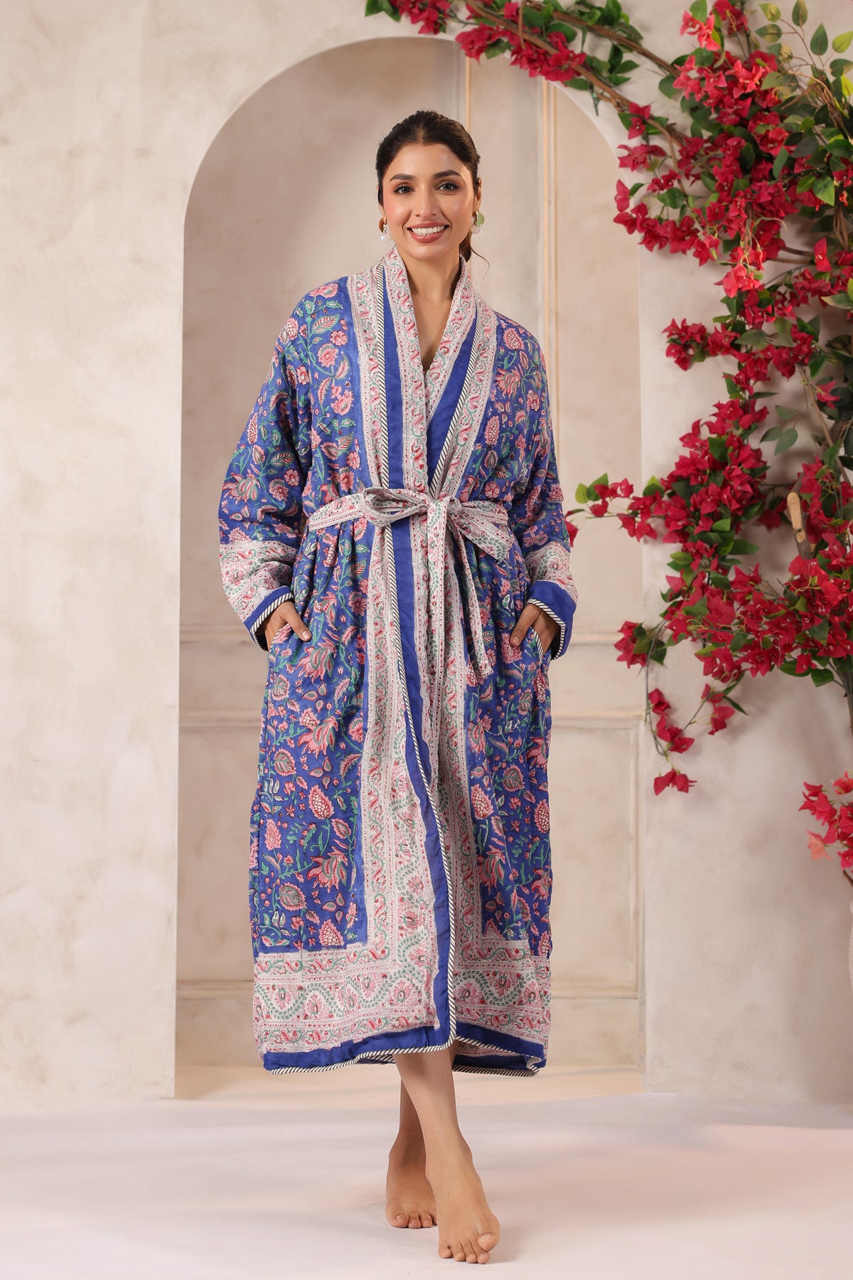 Morni Bagh  Printed Reversible Quilted Robes