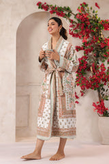 Rosette Floral Printed Reversible Quilted Robes