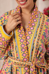 Basanti Printed Reversible Quilted Robes