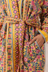 Basanti Printed Reversible Quilted Robes