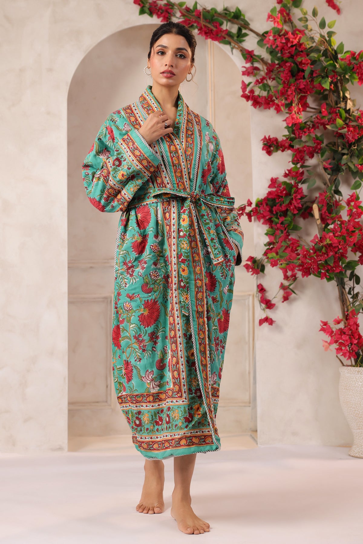 Gulbagh Robe Printed Reversible Quilted Robes