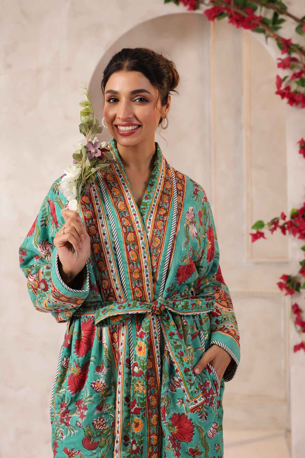 Gulbagh Robe Printed Reversible Quilted Robes