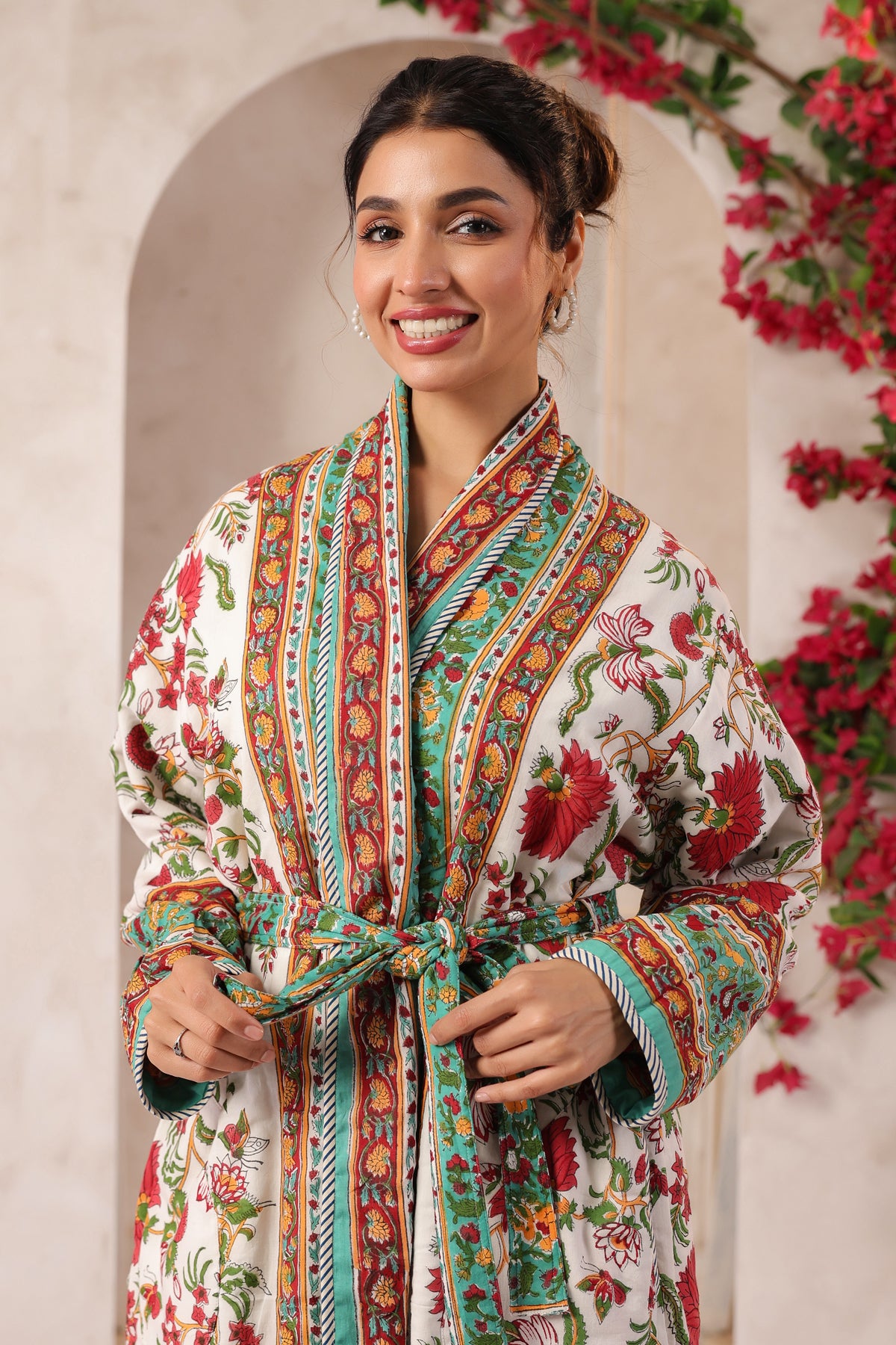 Gulbagh Robe Printed Reversible Quilted Robes