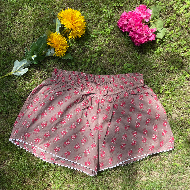 Printed Cotton Shorts