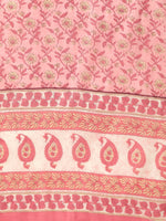 Women Floral Printed Regular Sequinned Cotton Kurta with Trousers & Dupatta