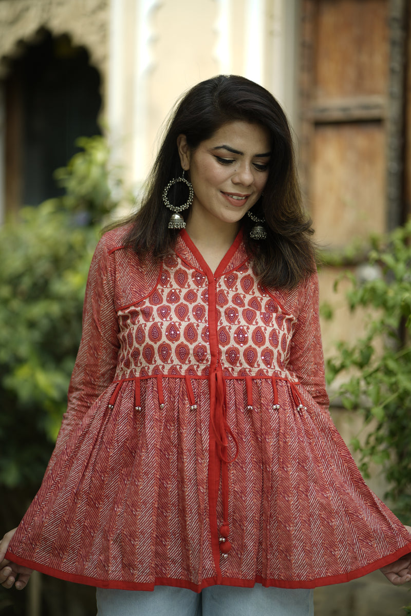 Long sleeve peplum shirt online