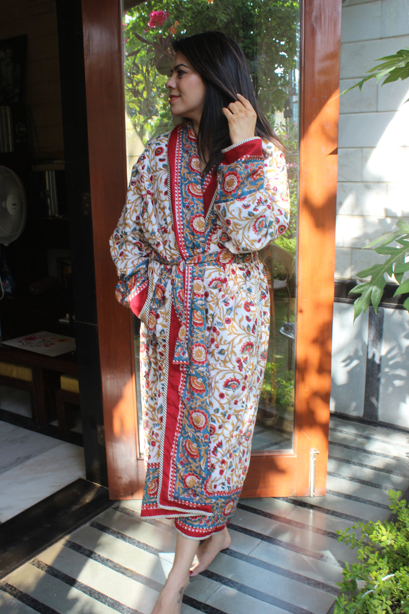 Ranibagh Quilted Reversible Robe