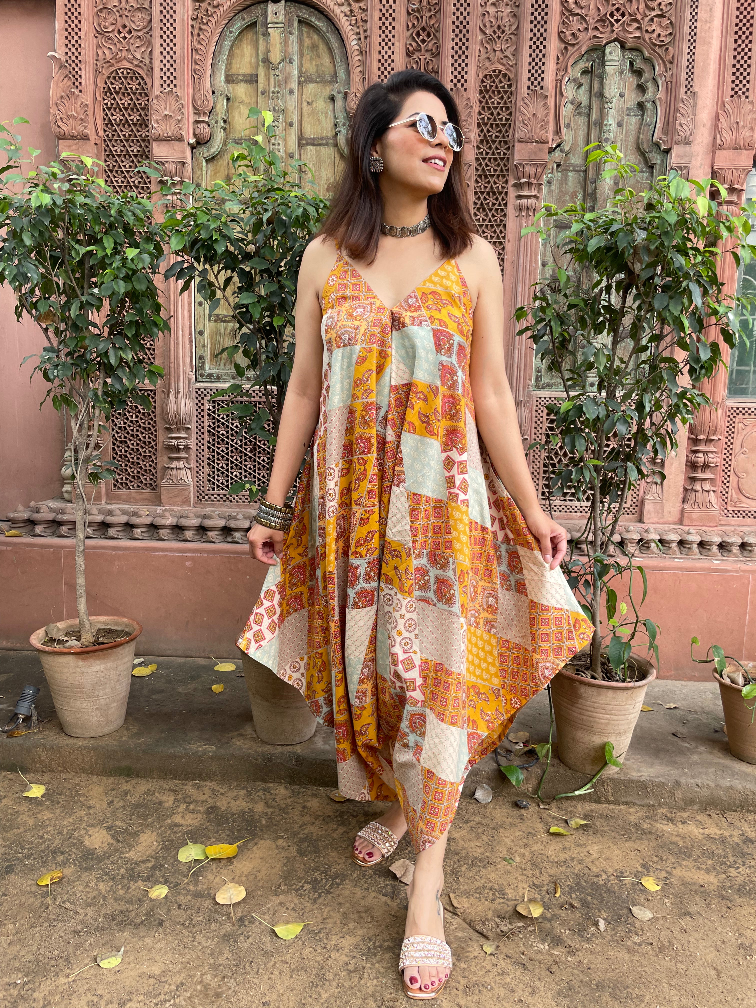 Jodhpur Printed Cotton Jumpsuit