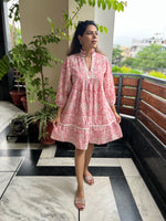 Pink Printed Cotton Dress