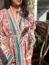 Green Paisley Quilted Reversible Robe