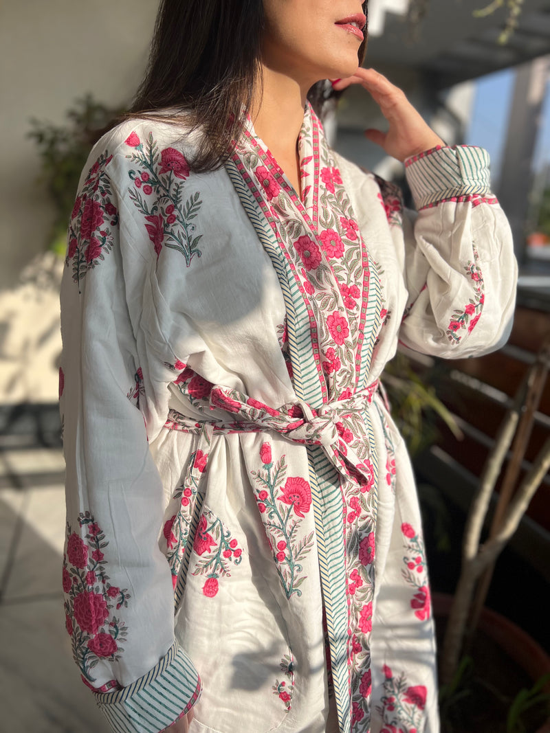 Kashmiri Quilted Reversible Robe
