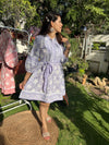 Lavender Printed Tier Cotton Dress