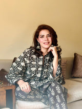 (Pre-Order) Pure Cotton Hand Block Printed Farshi Kurta Set