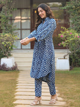Indigo Handblock Printed Cotton Co-Ord Set
