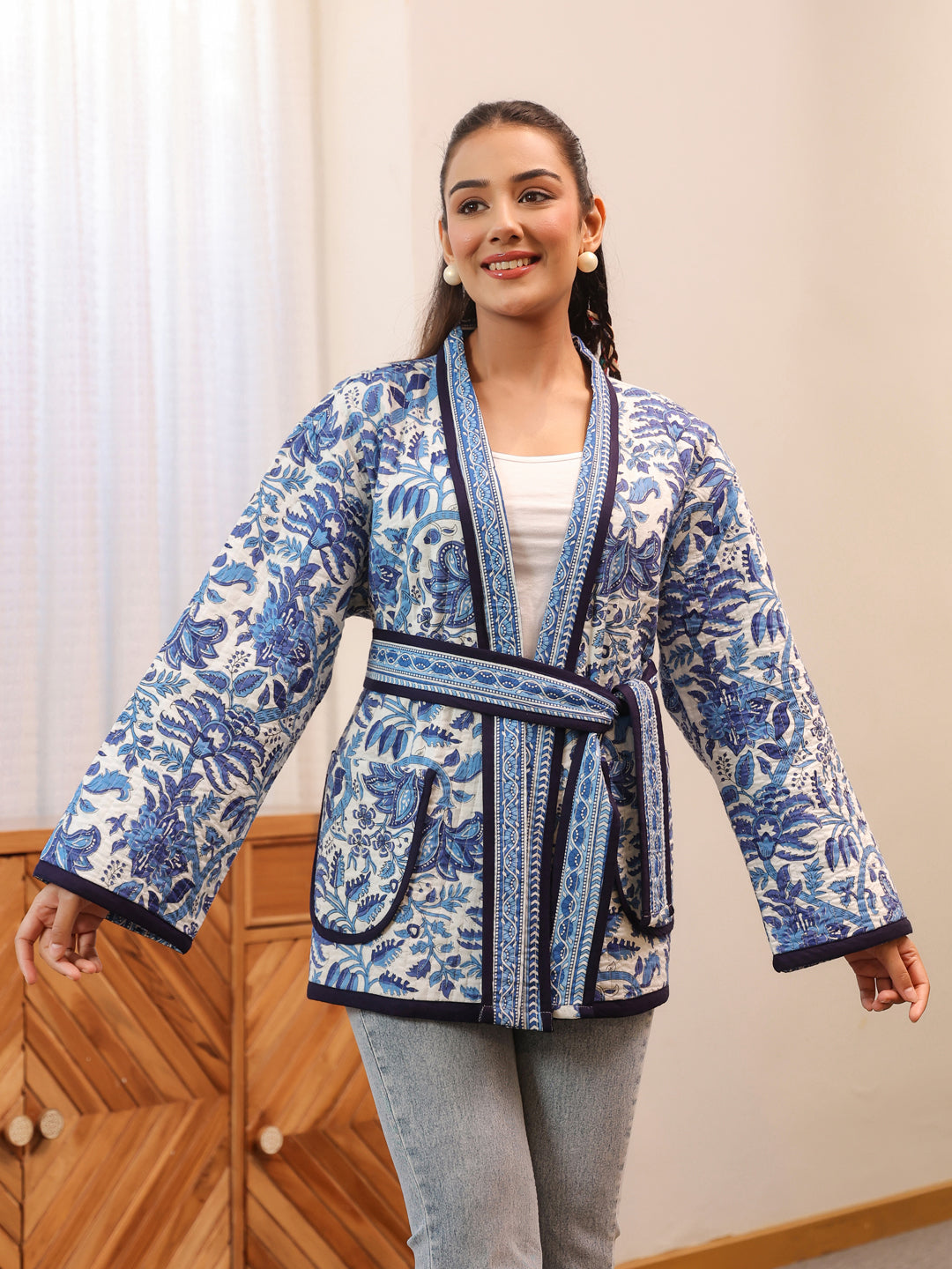 Neelkanth Quilted Jacket with Pockets