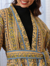 Rustic Firdaus  Reversible Quilted Jacket with Pockets