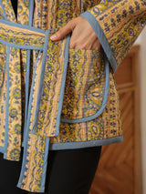 Rustic Firdaus  Reversible Quilted Jacket with Pockets