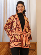 Autumn Garden Quilted Jacket with Pockets