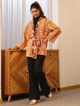 Autumn Garden Quilted Jacket with Pockets