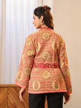 Covent Garden Rose Quilted Jacket with Pockets