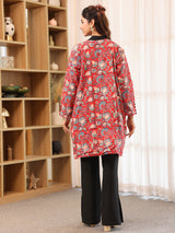 Anokhi Handblock Printed Coat with Pockets