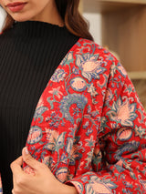 Anokhi Handblock Printed Coat with Pockets