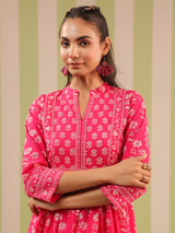 Pink Printed Cotton Top