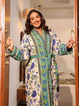 Vintage Floral Quilted Reversible Robe