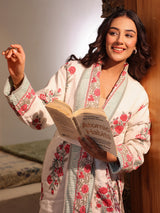 Kashmiri Quilted Reversible Robe