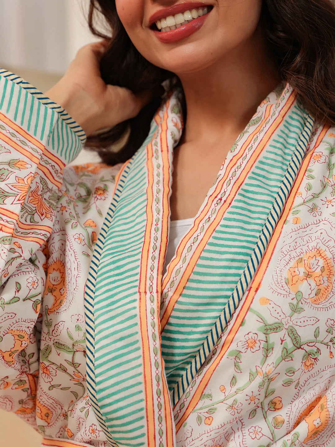 Santra Quilted Reversible Robe