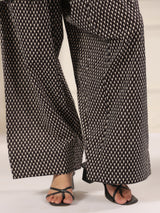 Black and Cream Hand Block Printed Farshi Kurta & Salwar Set