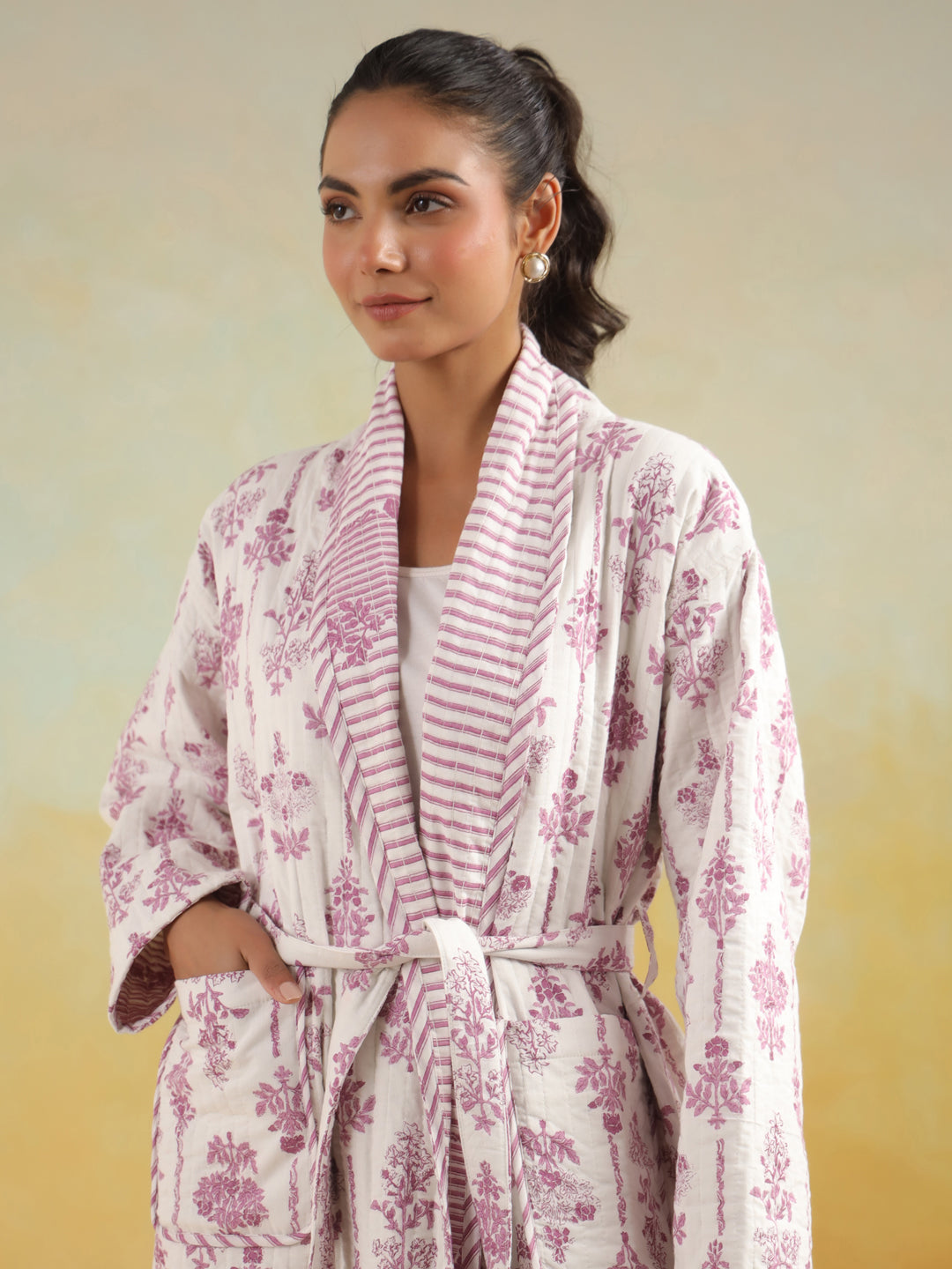 Serene Floral Charm Cotton Jaipuri Printed Dress main image 0