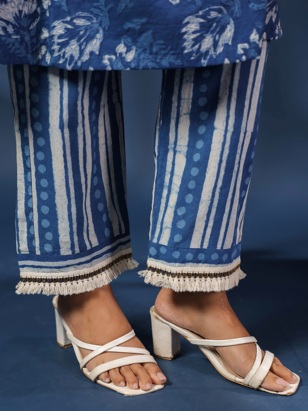 Dabu Printed Kurta and Palazzo Set