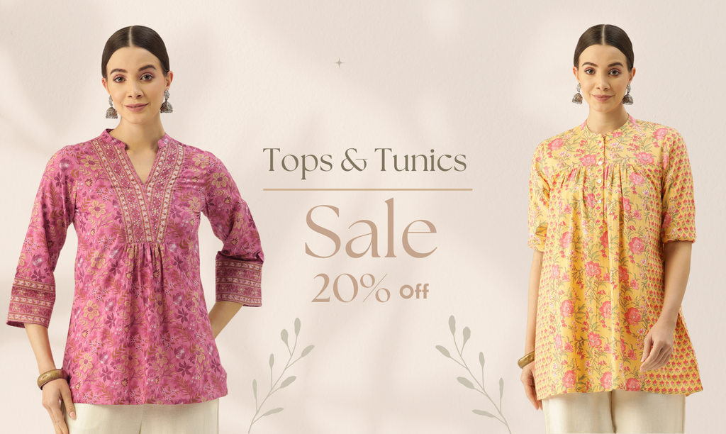 Pure Cotton Women's Apparel-Tops, Tunics, Dresses & More |Jaipur Morni